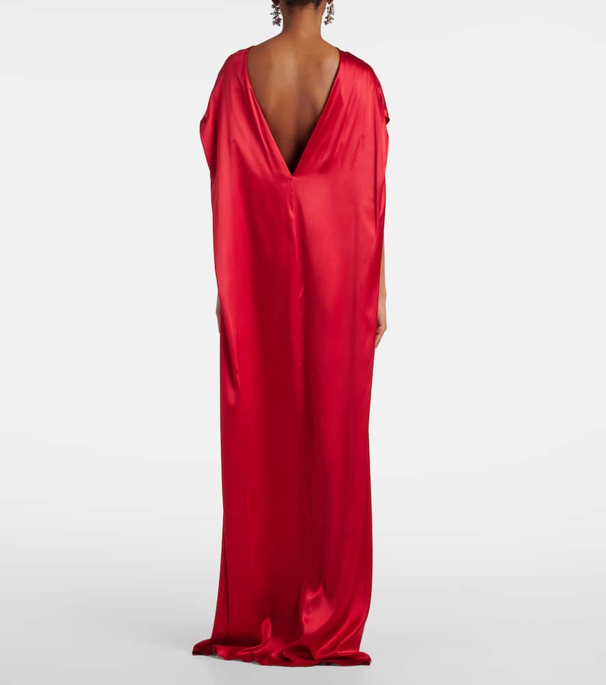Silk-blend satin gown