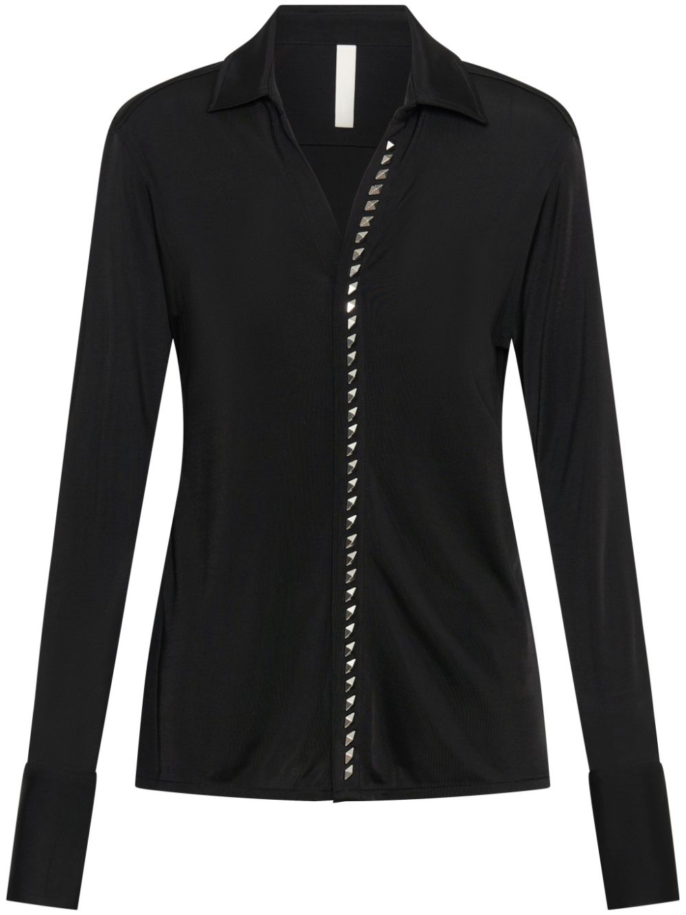 Studded-placket shirt - Black