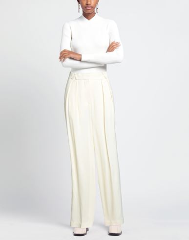 Róhe Woman Pants Pastel yellow Size 6 Viscose, Wool