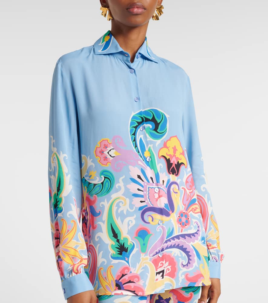 Etro Printed satin shirt