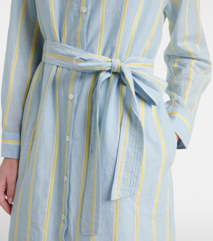 Kimora striped cotton shirt dress
