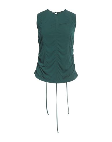 Woman Top Dark green Size 10 Viscose, Elastane