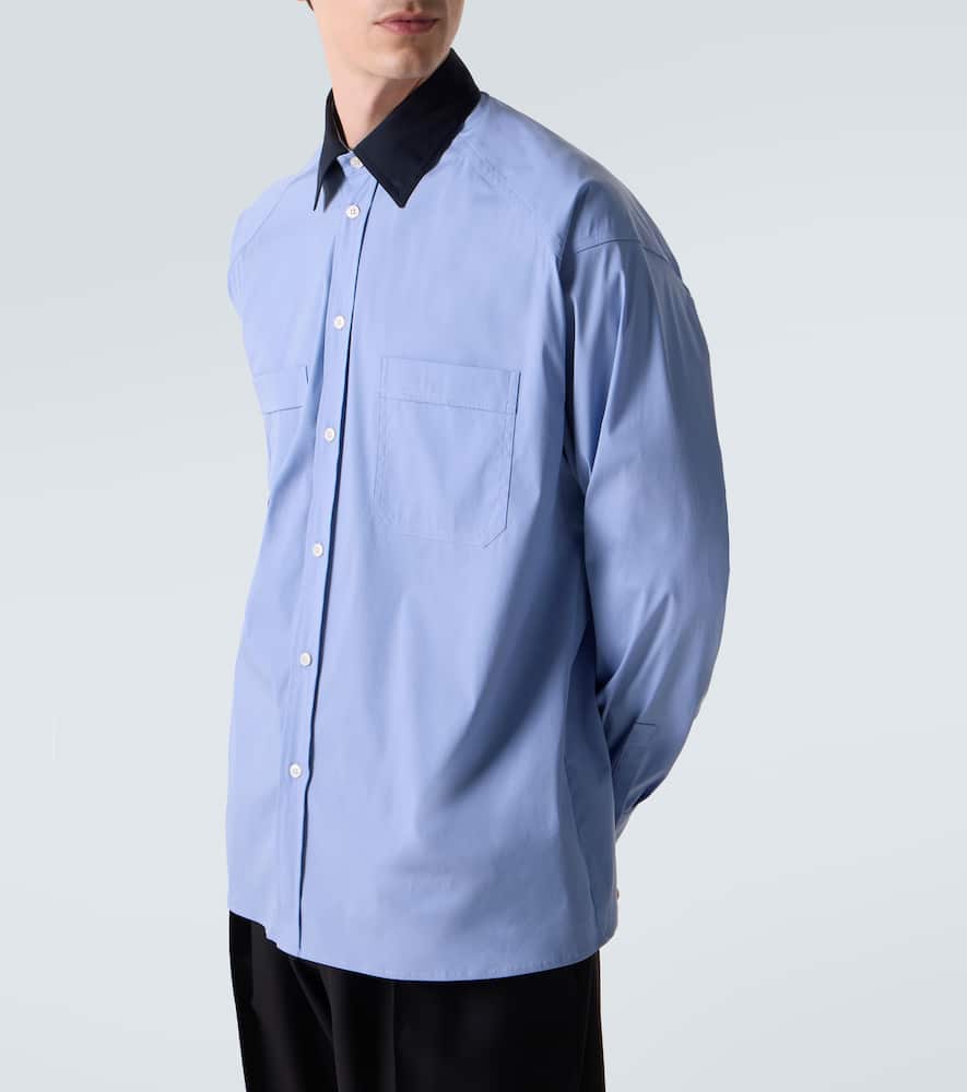 Cotton-blend poplin shirt