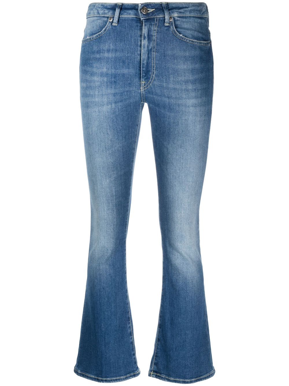 High-waisted bootcut jeans - Black