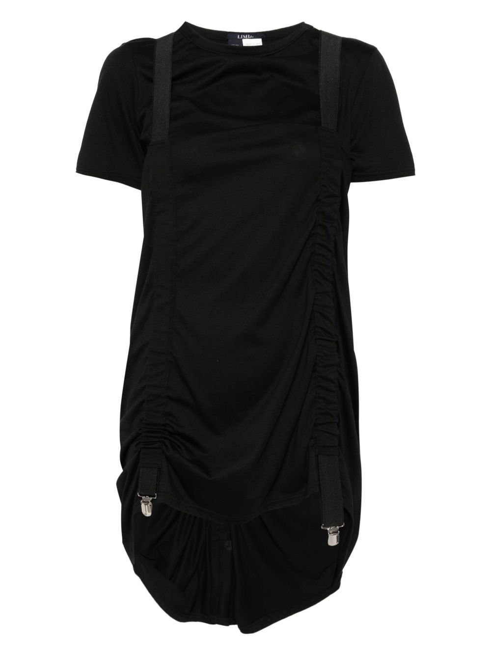 Limi Feu plain stitch suspender T-shirt - Black