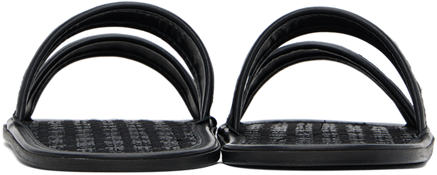 Bode Black Solid Summer Slides