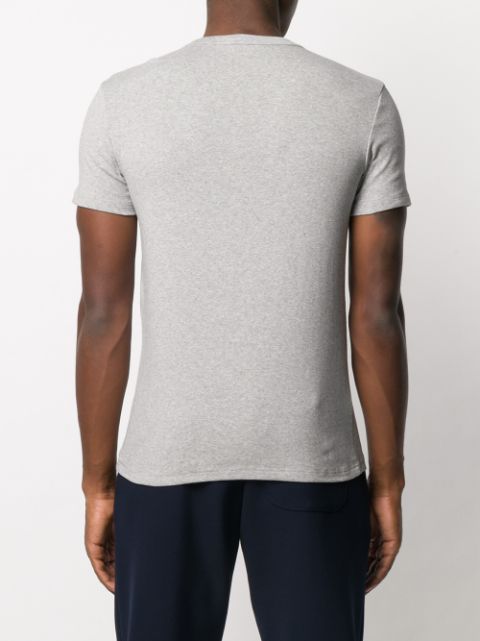 Logo patch V-neck T-shirt
