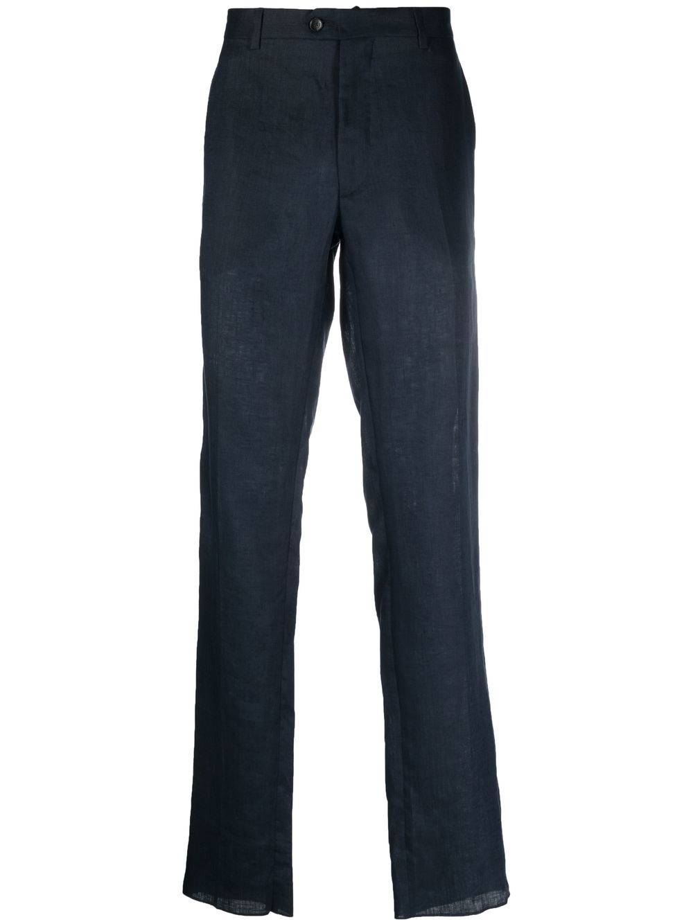 Linen tailored trousers - Blue