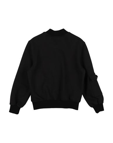 M. c.u. Marco Cassese Union Kid Girl Sweatshirt Black Size 10 Cotton, Swarovski Crystal