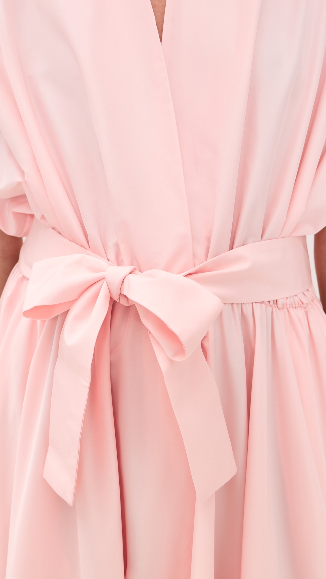 Belted Flared Shirt Dress Ballet Pink