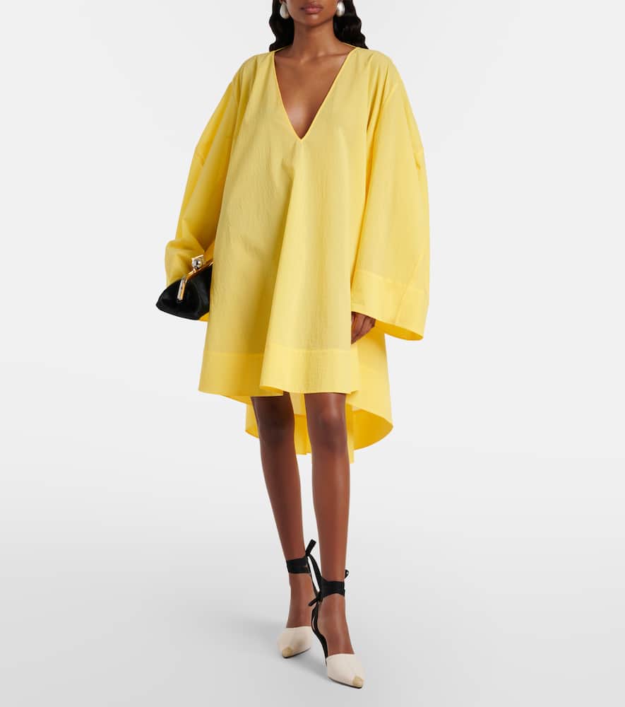 Paysan cotton-blend poplin minidress