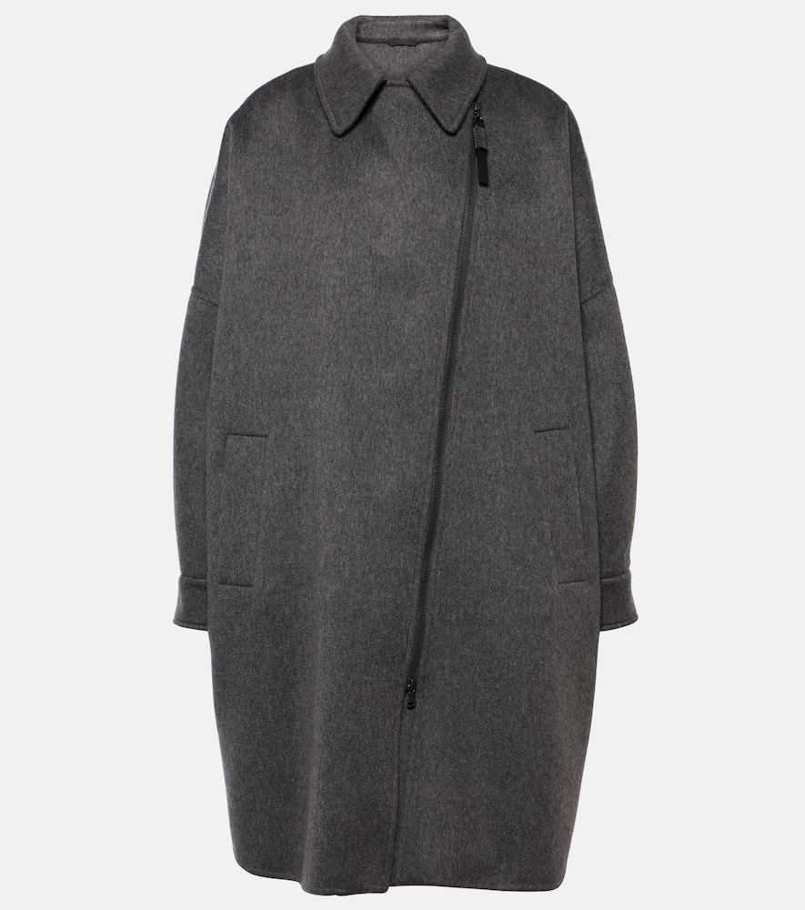 Oversized cashmere car coat