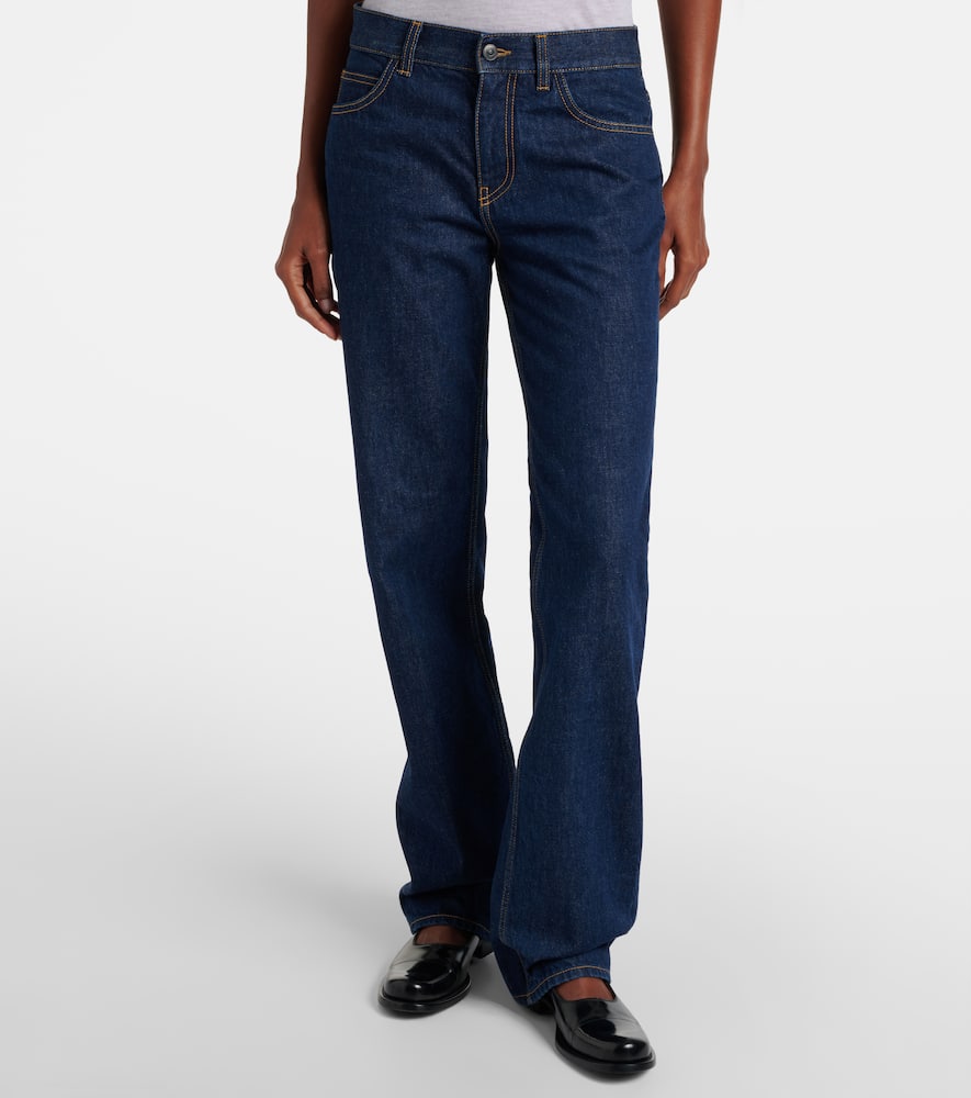 Carlyl mid-rise straight jeans