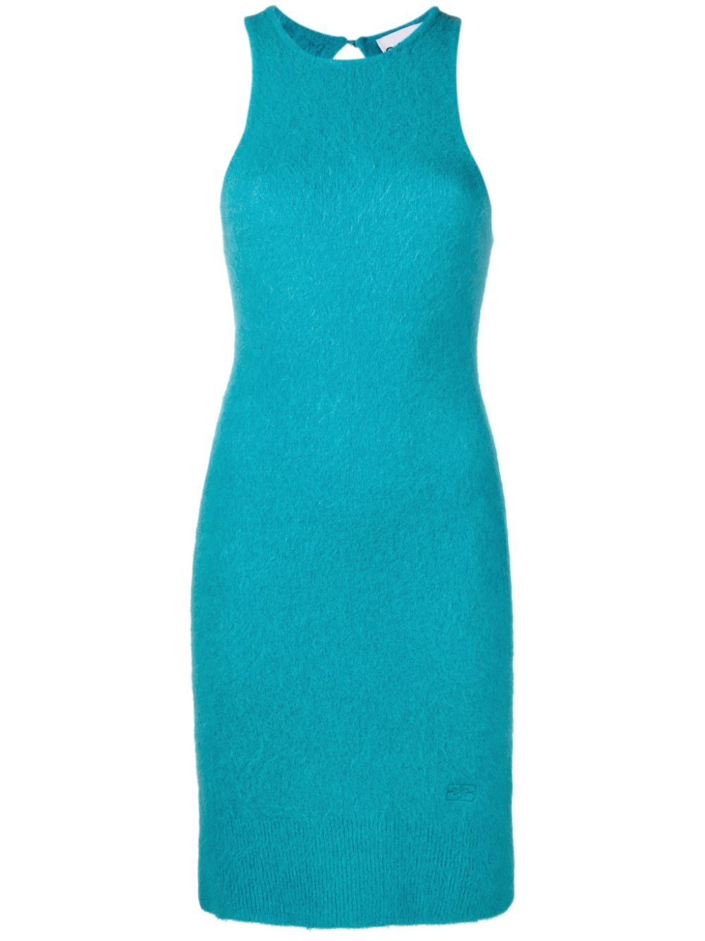 Sleeveless knitted dress - Blue