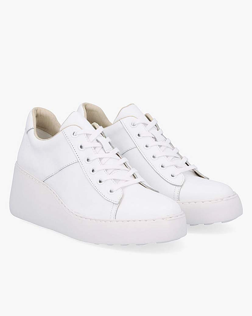 Fly London Delf II White Wedge Trainer
