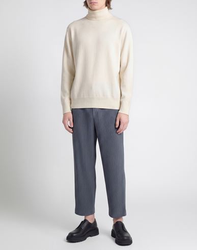 Homme Plissé By Issey Miyake Man Turtleneck Ivory Size 1 Wool