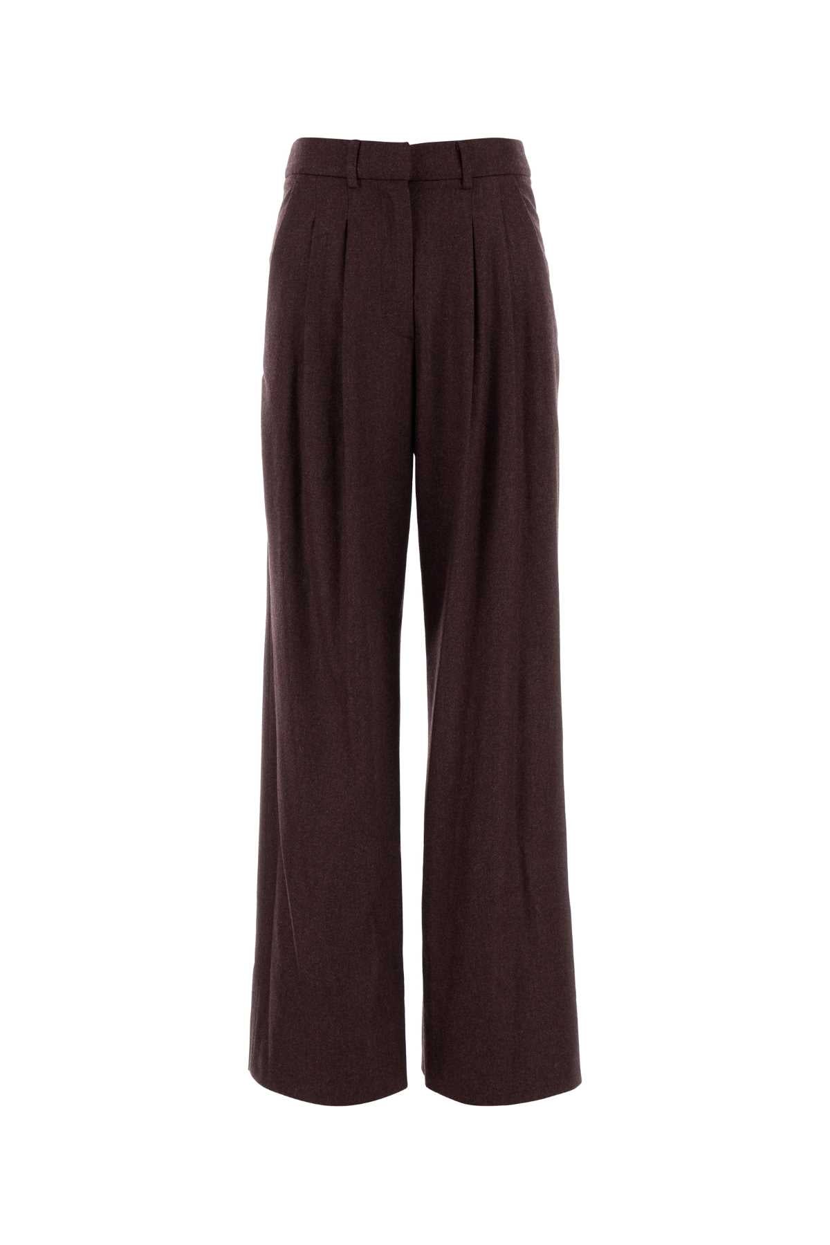 Virgin Wool & Cashmere Trousers — Red