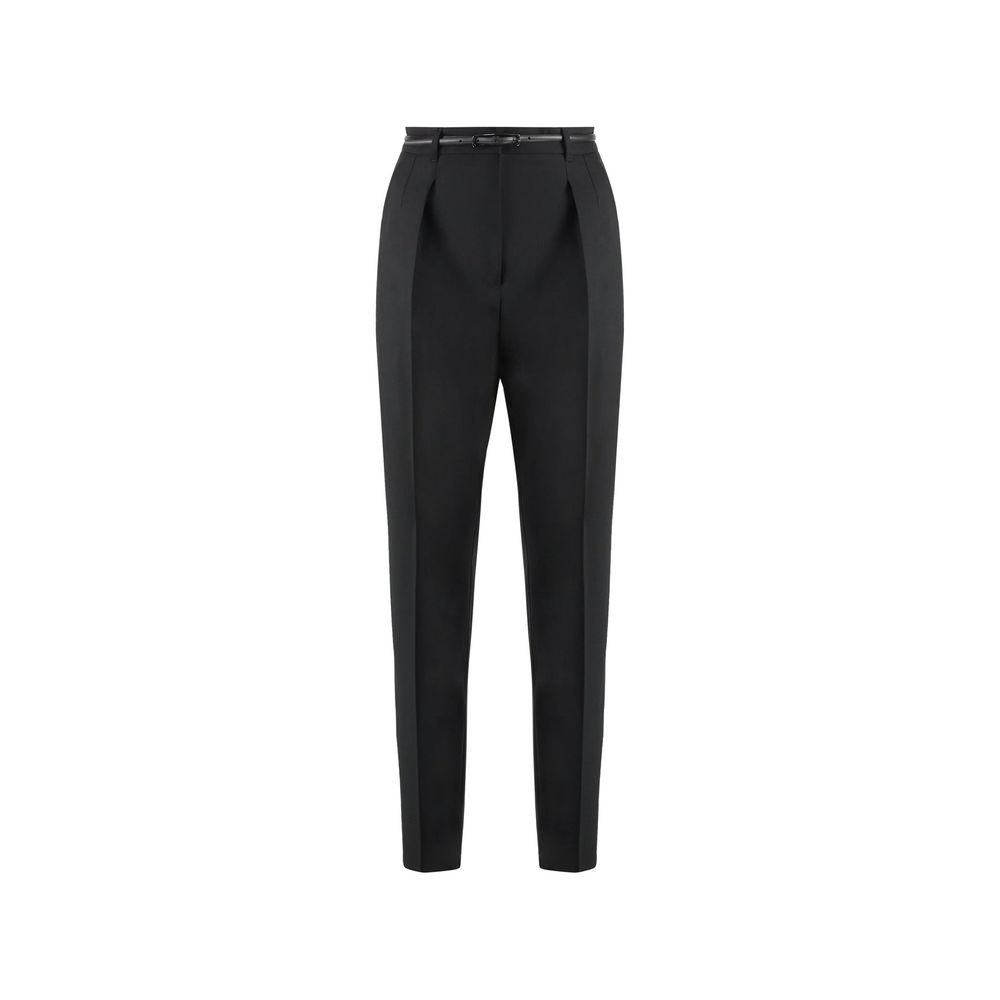 Virgin Wool Trousers — Black