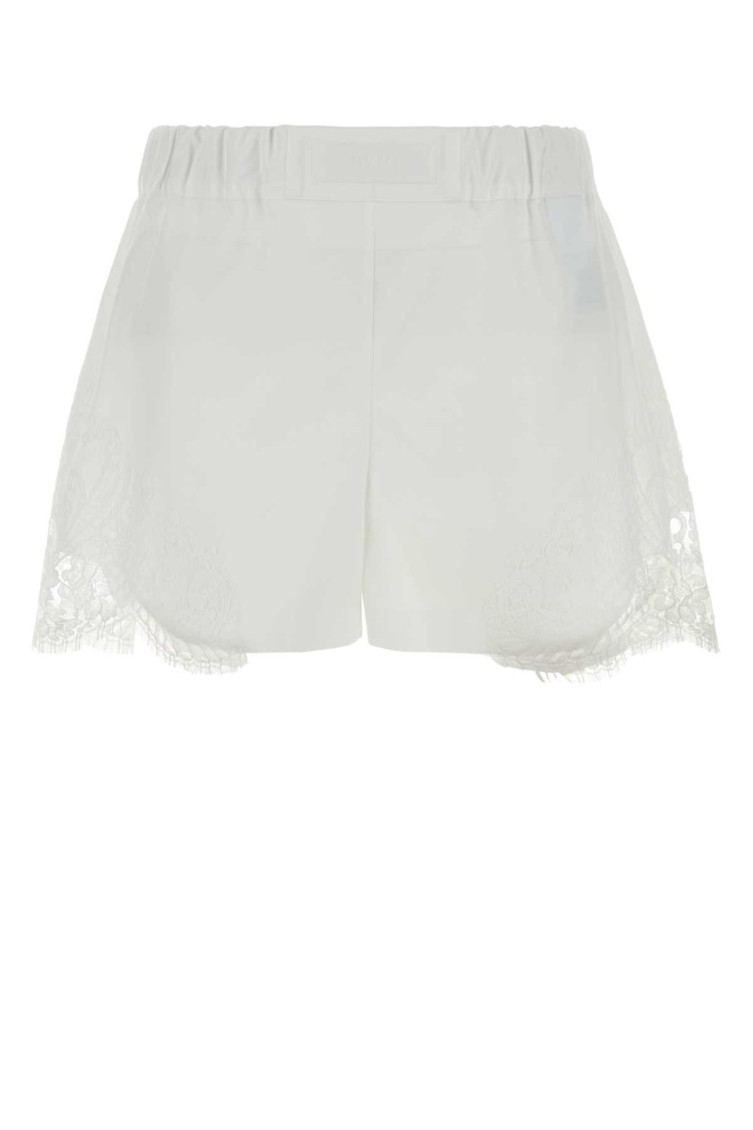 Versace - poplin shorts sheer detailing lace tri