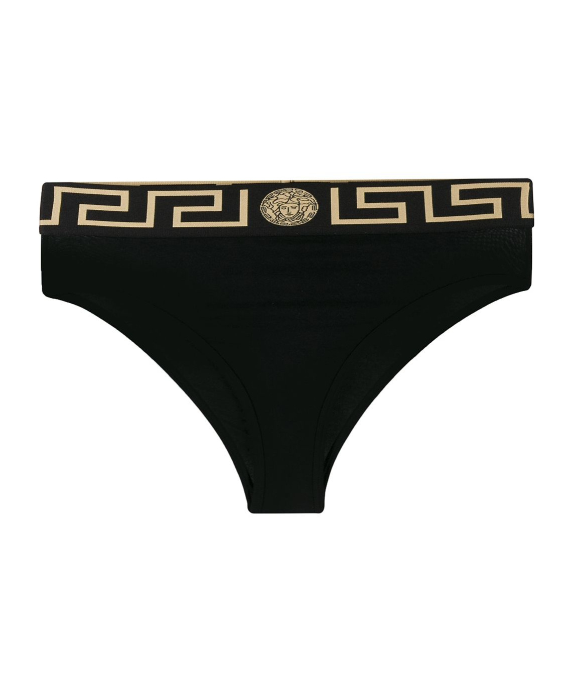 Greca-detail jersey thong