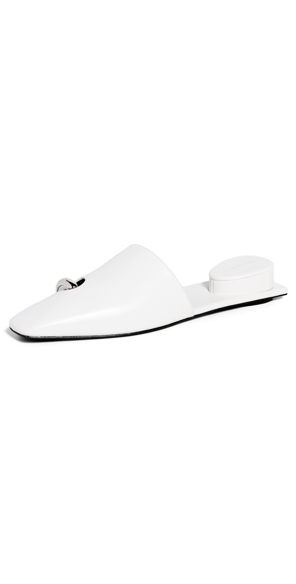 Pierced Mules BIANCO / SILVER
