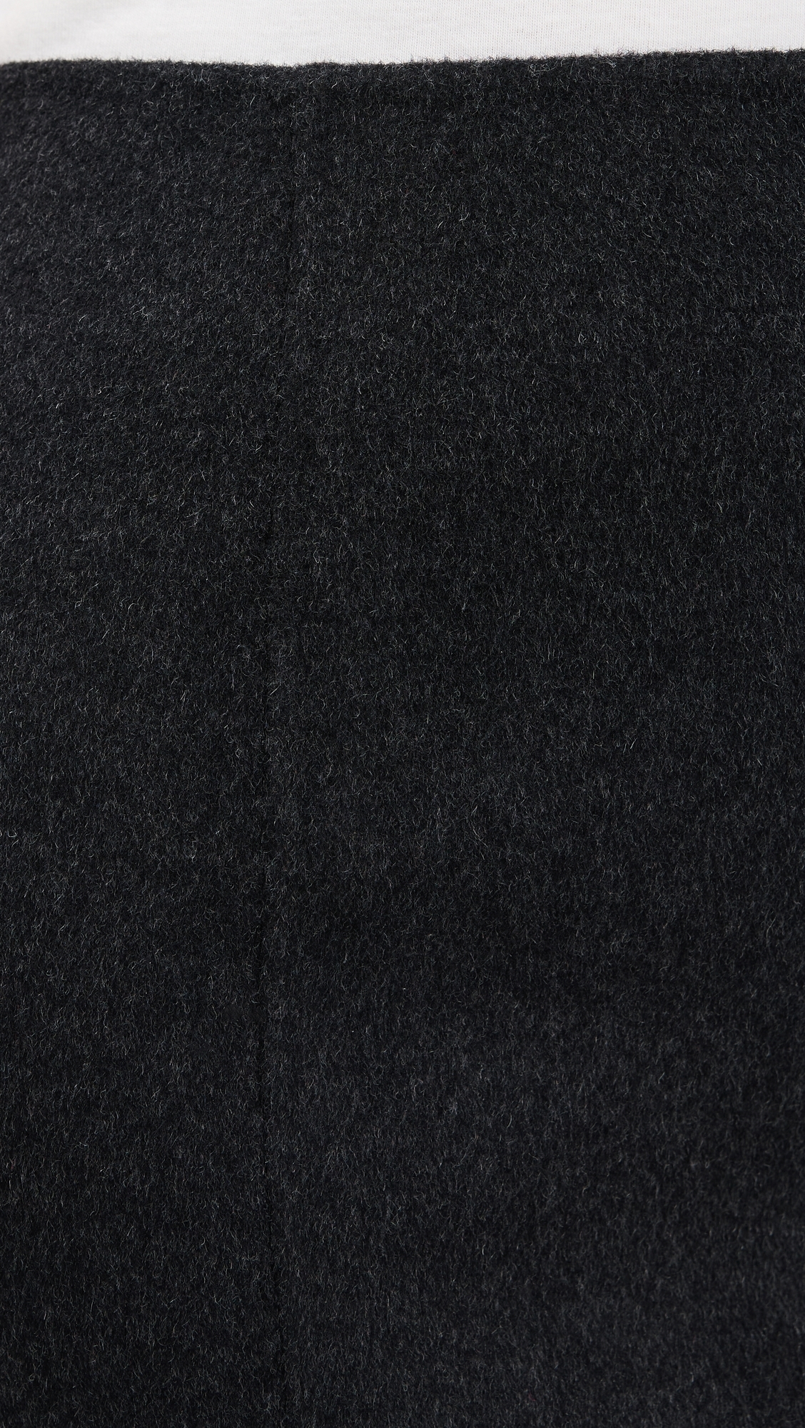 Naomi Doubleface Wool Miniskirt Charcoal
