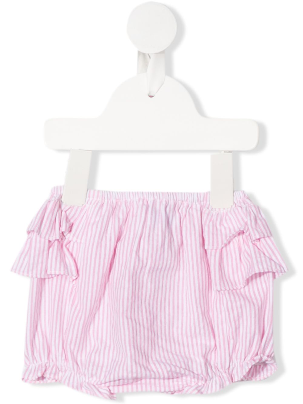 Striped ruffled bloomer shorts - Pink