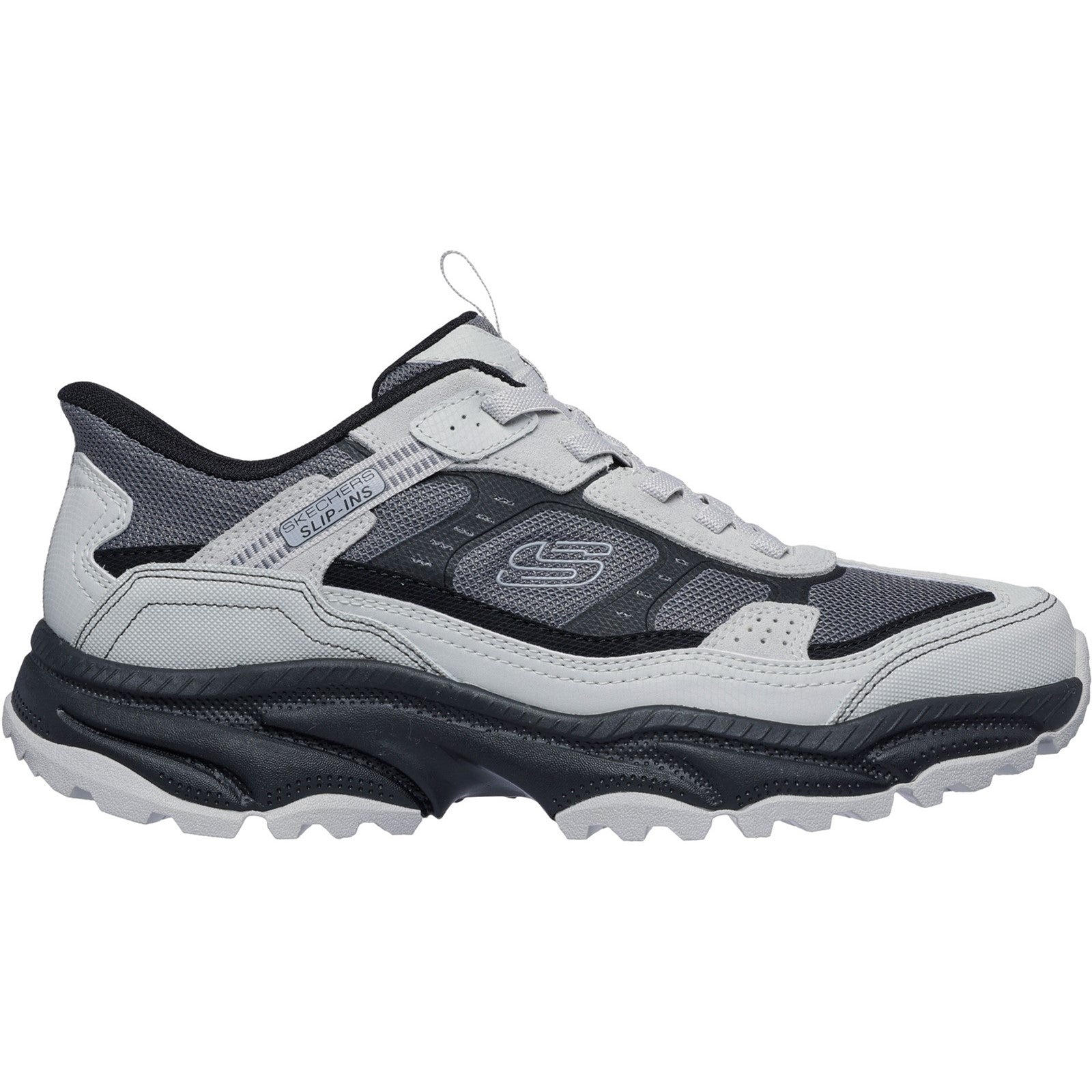 Skechers Mens Vigor at 237744-Gybk Grey/Black Slip on Shoe