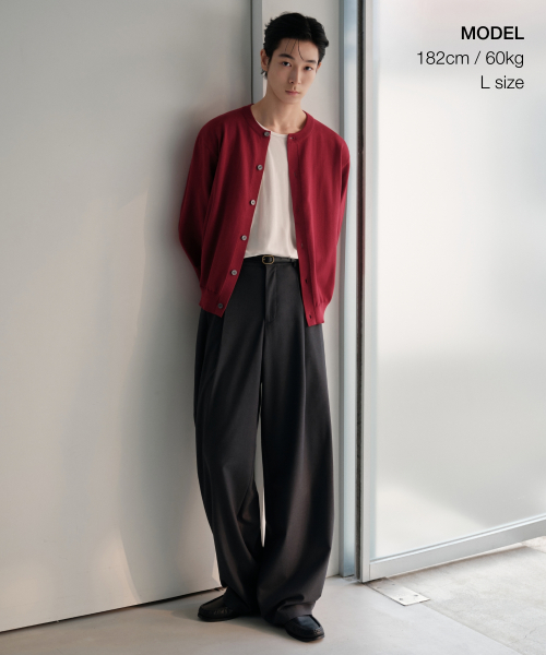 Washable Supima Cotton Round Neck Cardigan