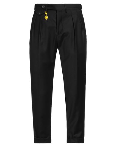 Man Pants Black Size 28 Virgin Wool, Elastane