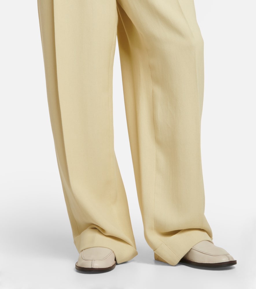 Tor crêpe straight pants