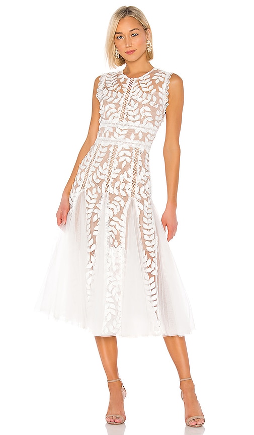 Bronx and Banco MIDI-KLEID SABA in White. Größe S. Also in L