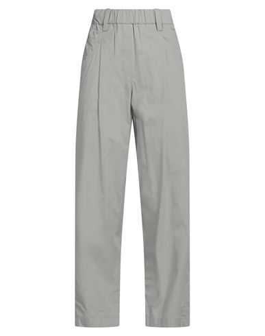 Brunello Cucinelli Woman Pants Light grey Size 0 Cotton, Brass