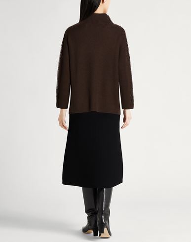Woman Turtleneck Chocolate brown Size XS Virgin Wool