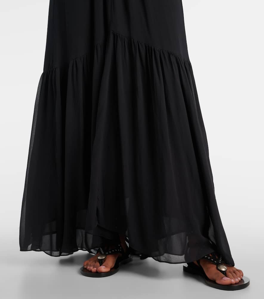 Briane shirred maxi dress
