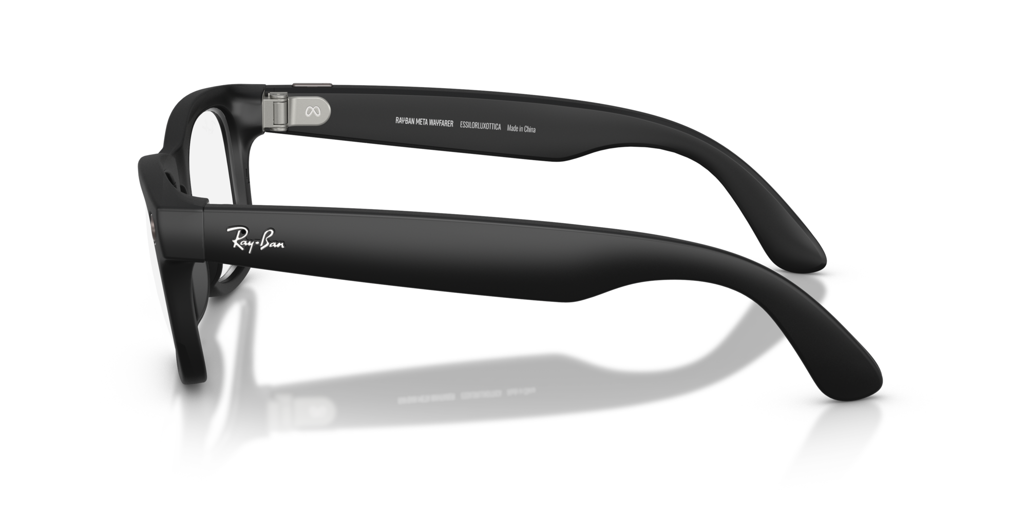 Ray - Ban Unisex Ray - Ban RW4012 Ray-Ban Meta Gen 2 Wayfarer 601SSB Optical frames Injected Black Transparent Squared Anti-blue light Anti-glare