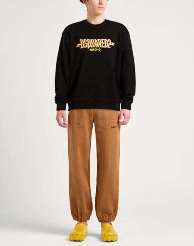 Man Sweatshirt Black Size M Cotton