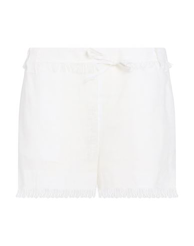 Woman Shorts & Bermuda Shorts White Size M Linen
