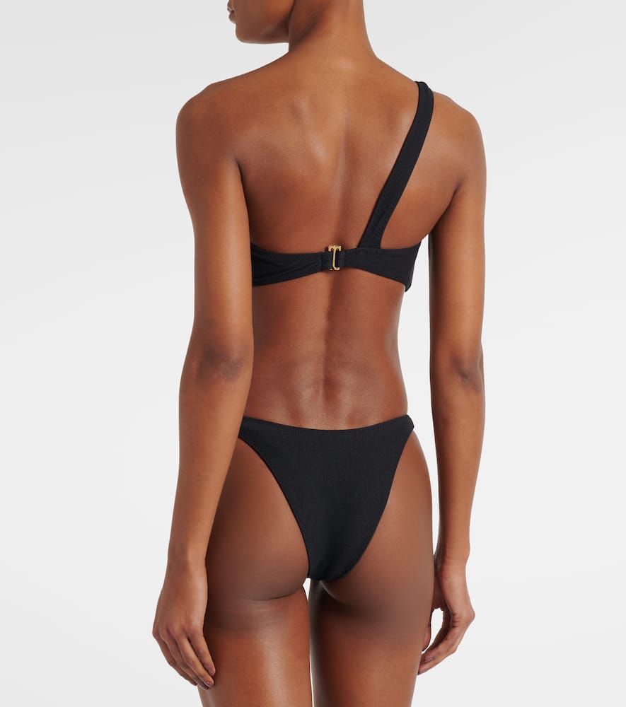 Marble gathered bikini top