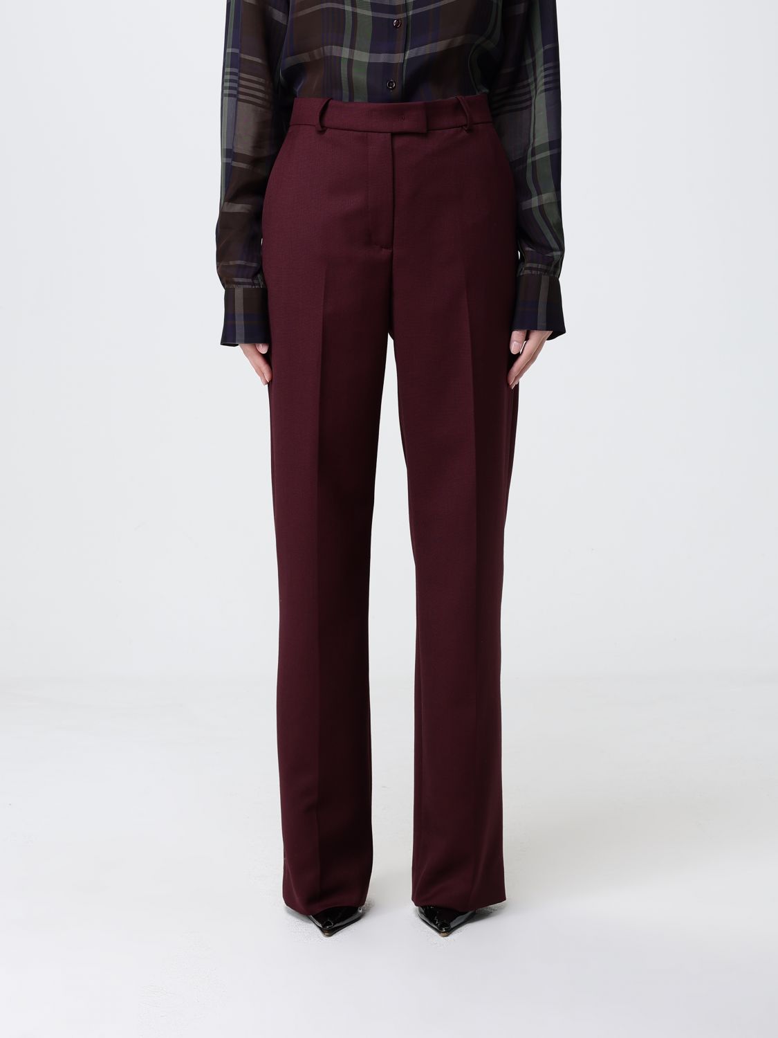 Pants Woman color Burgundy