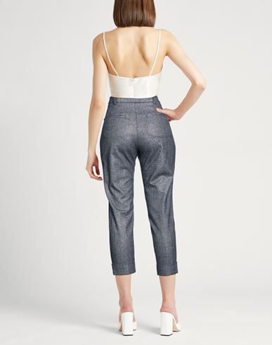 Woman Pants Navy Size 8 Virgin Wool, Polyamide, Polyester, Elastane