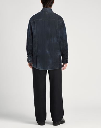 Man Denim shirt Blue Size 42 Cotton, Elastane