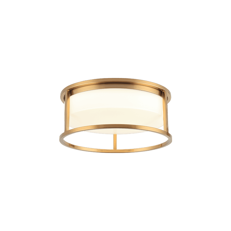Matteo Framerton 2-Light Ceiling Light In Aged Gold Bra