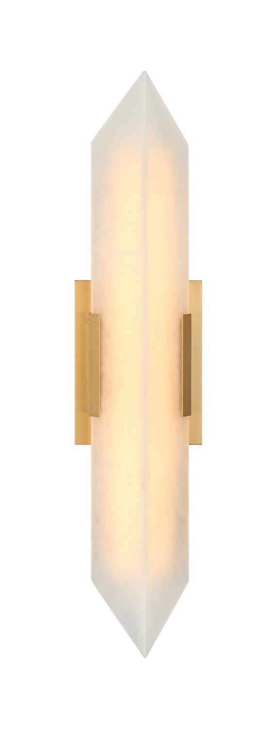 Aged Gold Brass LED Wall Sconce from the Rigio Collection