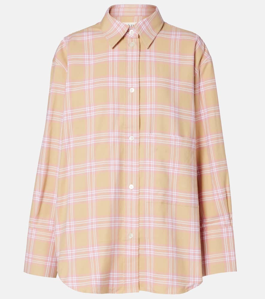 Róhe Checked cotton flannel overshirt