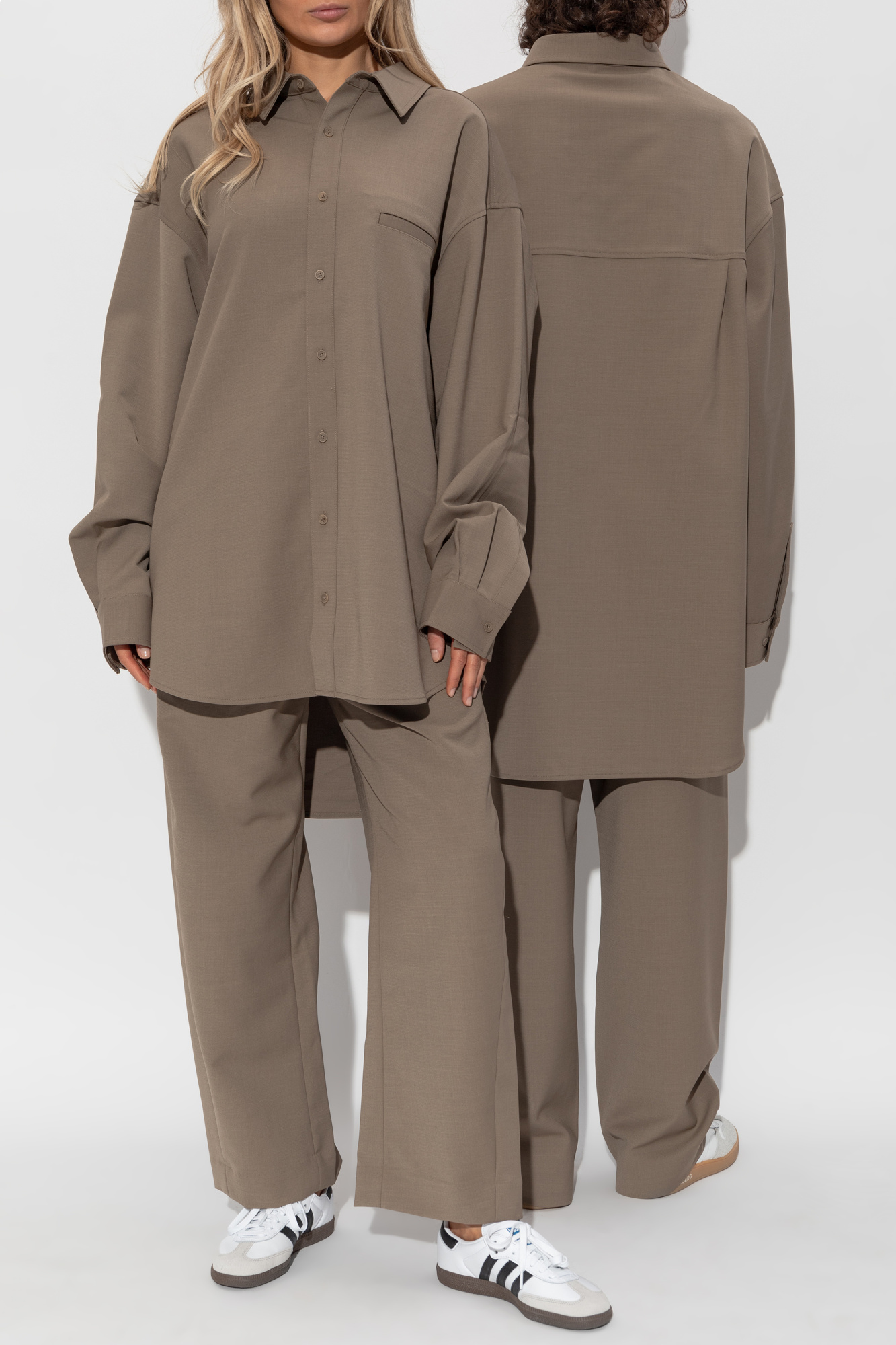 Shirt With Pocket, Unisex, Beige
