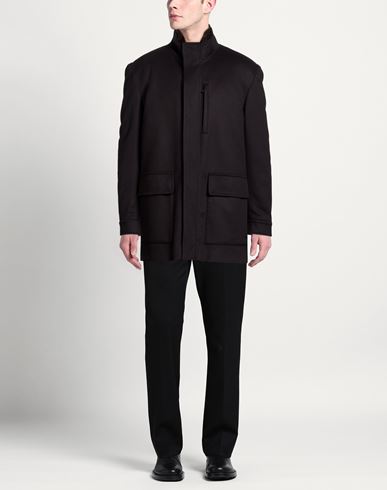 Man Coat Midnight blue Size 38 Virgin Wool, Polyamide, Cashmere
