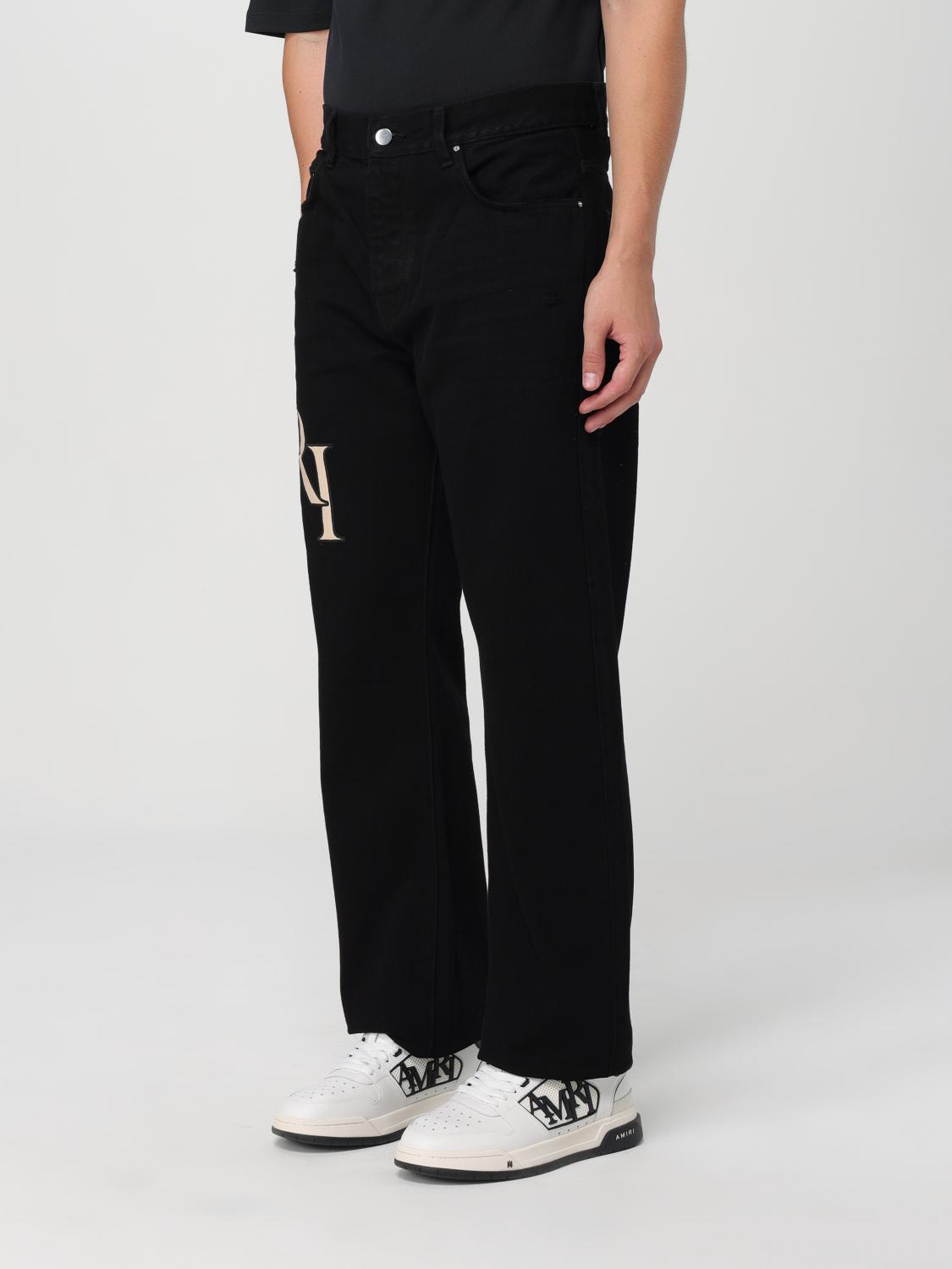 Staggered Logo Jeans - Black