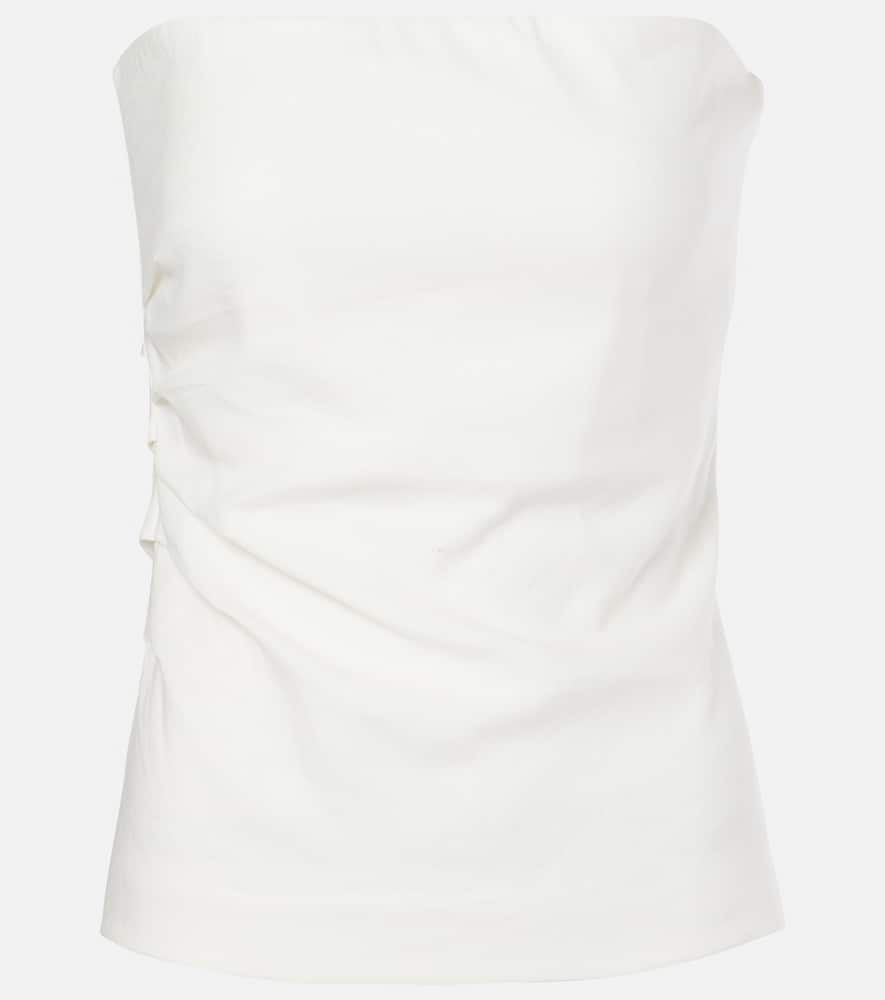 Dorian linen-blend tube top