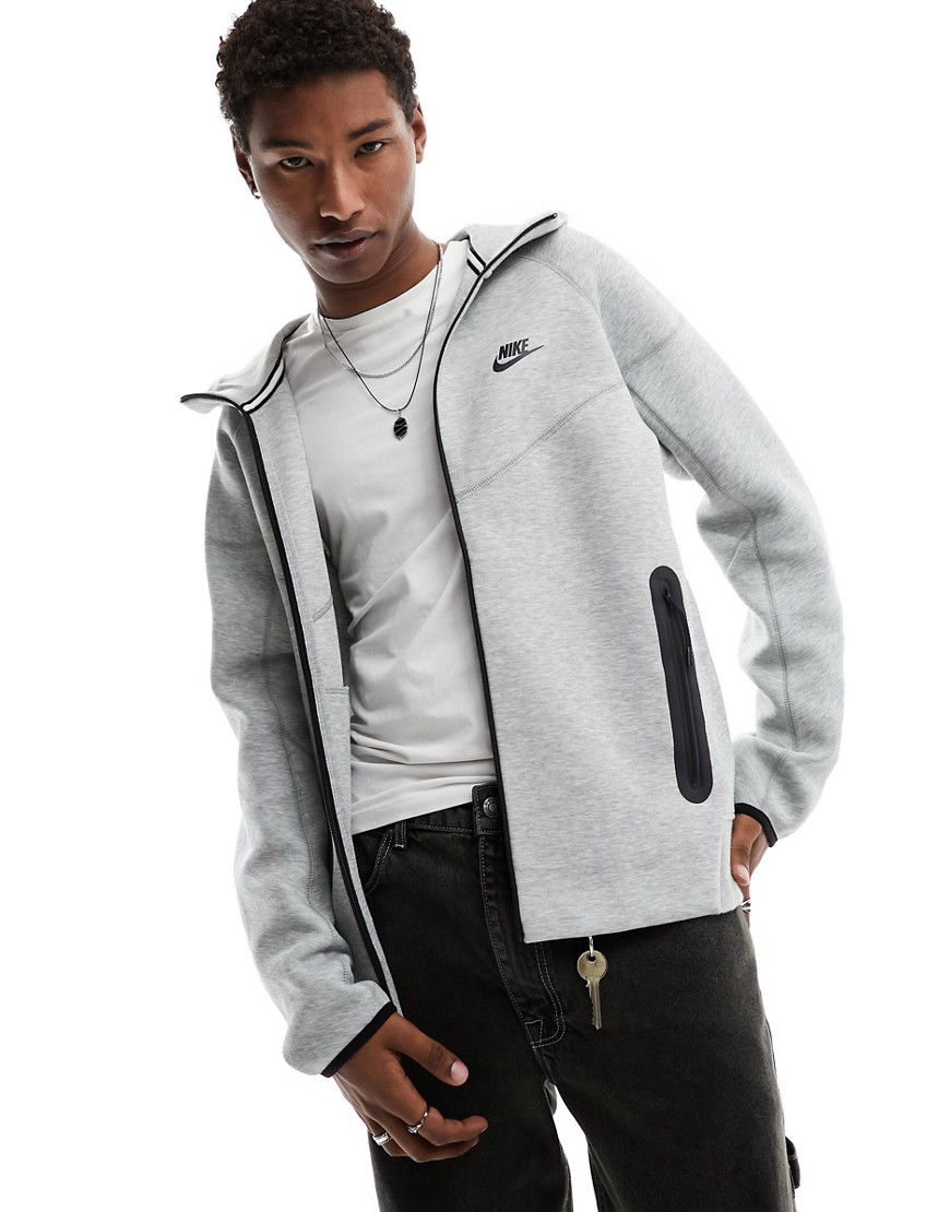 Tech Fleece full zip hoodie in gray